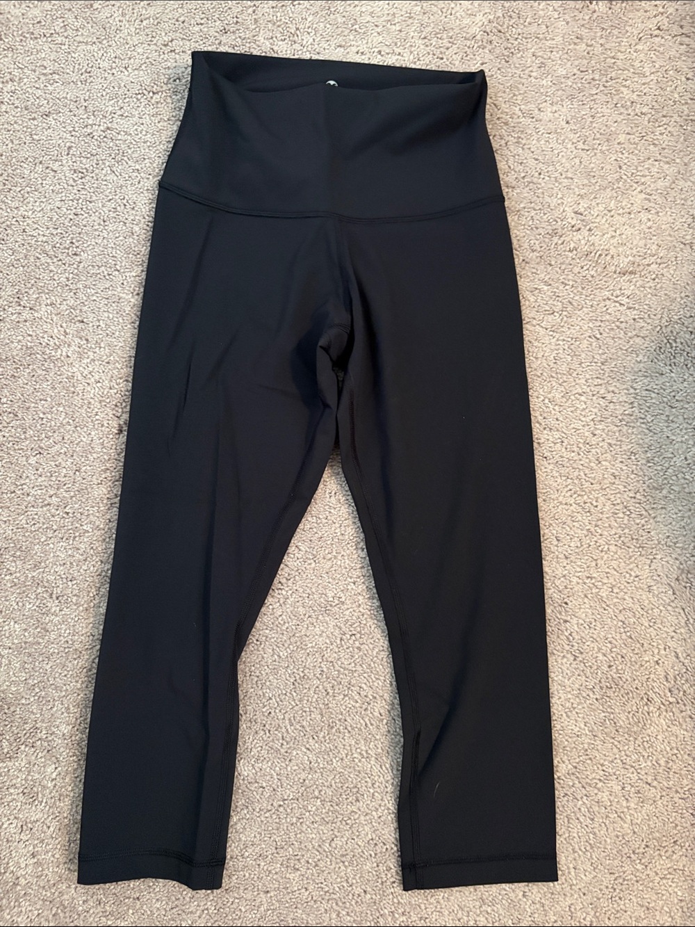 Lululemon High Waist Black Cropped Wunder Under Leggings